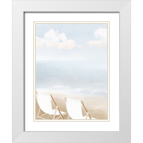 Enjoying The View White Modern Wood Framed Art Print with Double Matting by Straatsma, Leah