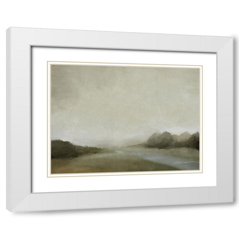 Lovers Creek White Modern Wood Framed Art Print with Double Matting by Straatsma, Leah
