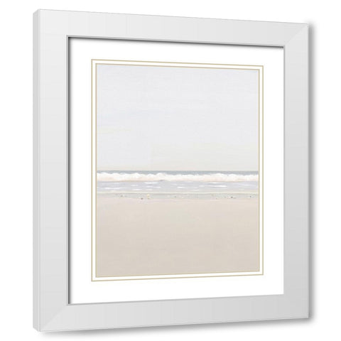 Collecting Rocks At Sunrise White Modern Wood Framed Art Print with Double Matting by Straatsma, Leah