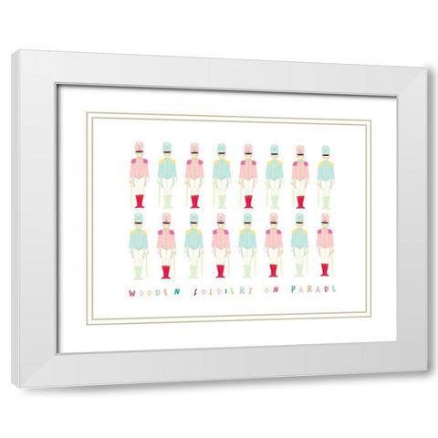 Wooden Soldiers White Modern Wood Framed Art Print with Double Matting by Straatsma, Leah