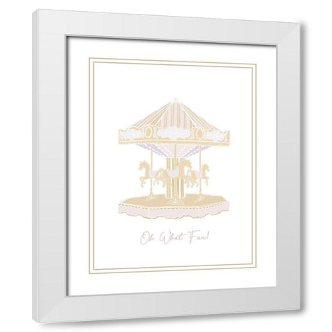 Oh What Fun White Modern Wood Framed Art Print with Double Matting by Straatsma, Leah