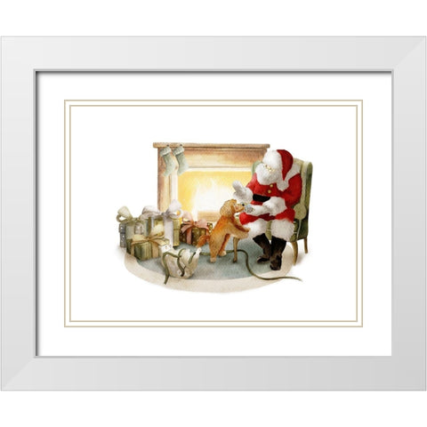 A Good Puppy White Modern Wood Framed Art Print with Double Matting by Straatsma, Leah