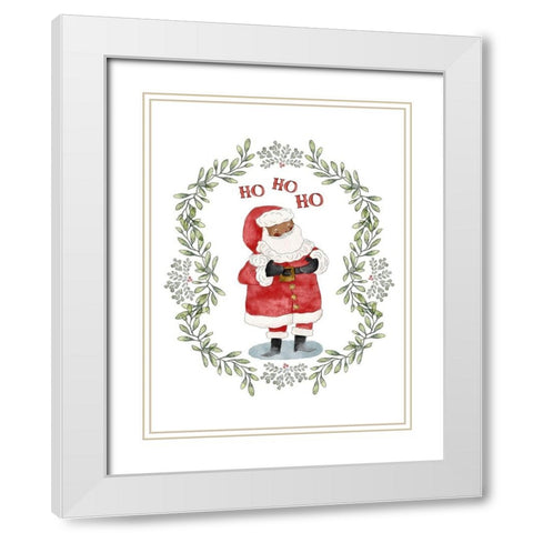 Ethnic Santa White Modern Wood Framed Art Print with Double Matting by Straatsma, Leah