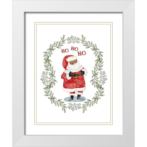 Ethnic Santa White Modern Wood Framed Art Print with Double Matting by Straatsma, Leah