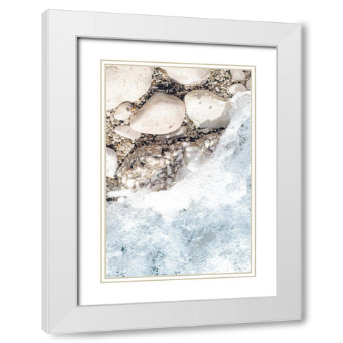 Rocky Shore 1 White Modern Wood Framed Art Print with Double Matting by Straatsma, Leah