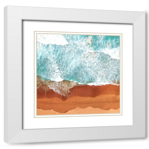 Earthy Beach White Modern Wood Framed Art Print with Double Matting by Straatsma, Leah