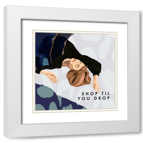 Shop Drop White Modern Wood Framed Art Print with Double Matting by Straatsma, Leah