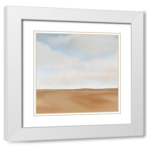 Wheat Fields White Modern Wood Framed Art Print with Double Matting by Straatsma, Leah