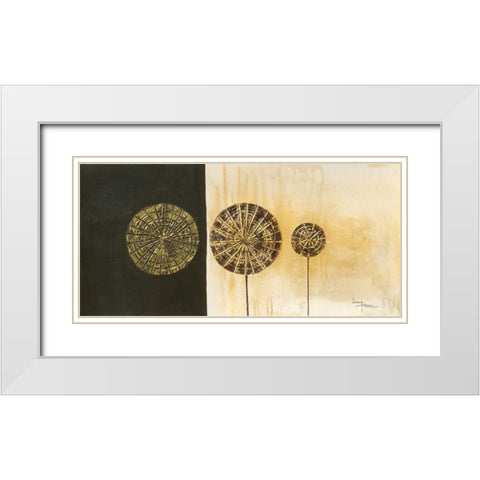 Lollies 1 White Modern Wood Framed Art Print with Double Matting by Umang