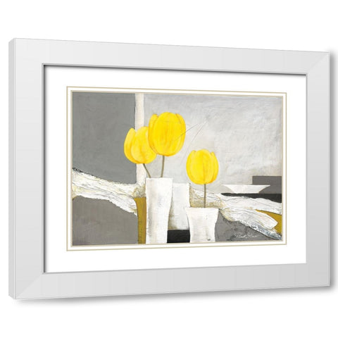 Effective Interior White Modern Wood Framed Art Print with Double Matting by May