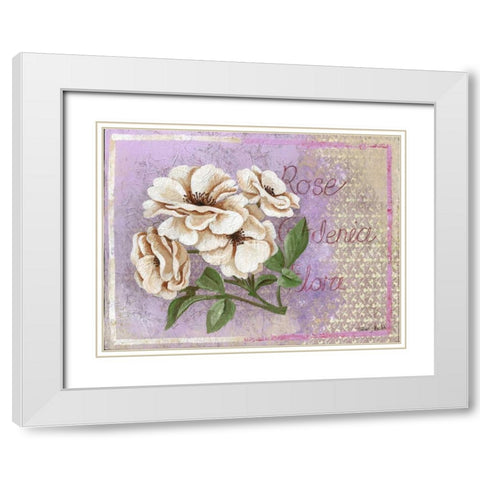 Gardenia White Modern Wood Framed Art Print with Double Matting by Budd, Tiffany