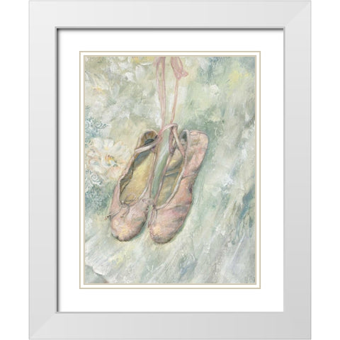 Ready To Dance 82566 White Modern Wood Framed Art Print with Double Matting by May