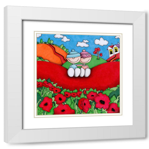 Adobe Photoshop PDF White Modern Wood Framed Art Print with Double Matting by May