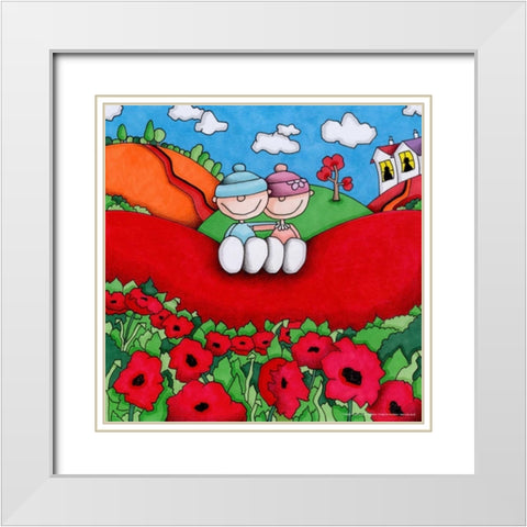 Adobe Photoshop PDF White Modern Wood Framed Art Print with Double Matting by May