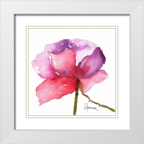 Paragon in Pink White Modern Wood Framed Art Print with Double Matting by May