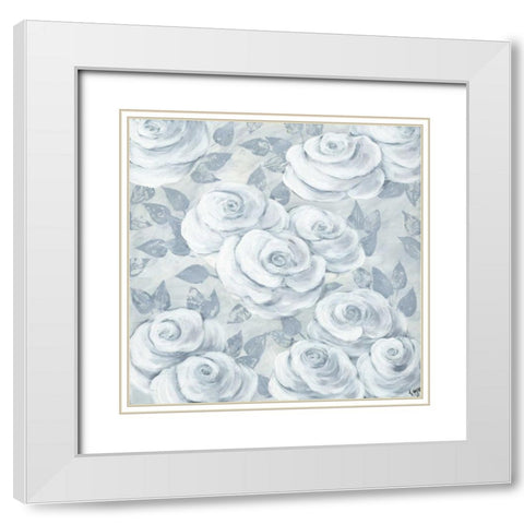 Timeless Elegance White Modern Wood Framed Art Print with Double Matting by May