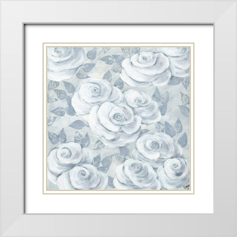 Timeless Elegance White Modern Wood Framed Art Print with Double Matting by May
