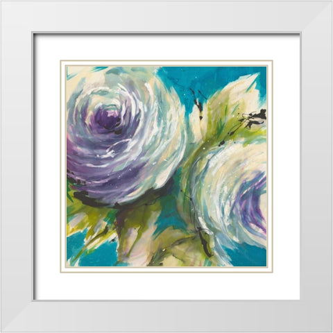 Original White Modern Wood Framed Art Print with Double Matting by May
