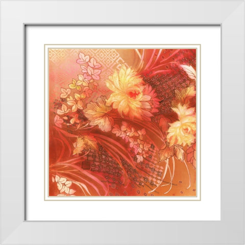 Citrus Collage 3 White Modern Wood Framed Art Print with Double Matting by May