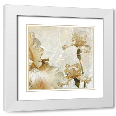 Elegant Touch White Modern Wood Framed Art Print with Double Matting by May