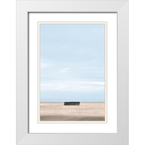 Vast Silence White Modern Wood Framed Art Print with Double Matting by Collins, Matthew