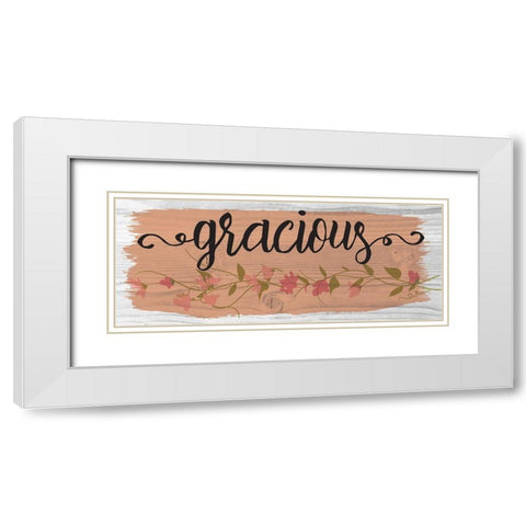 Curly Cue Gracious Color 4 White Modern Wood Framed Art Print with Double Matting by Hogan, Melody