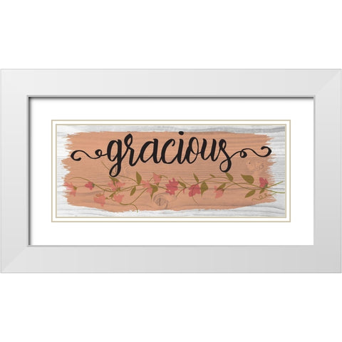 Curly Cue Gracious Color 4 White Modern Wood Framed Art Print with Double Matting by Hogan, Melody