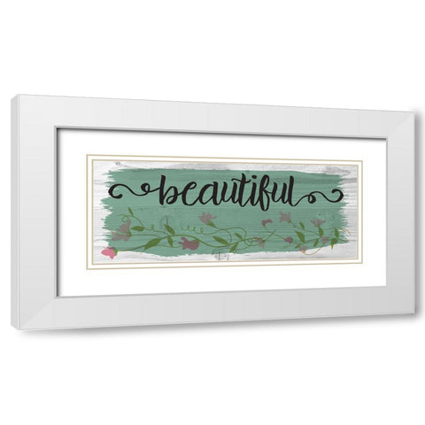 Curly Cue Beautiful Color 7 White Modern Wood Framed Art Print with Double Matting by Hogan, Melody