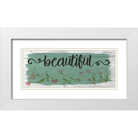 Curly Cue Beautiful Color 7 White Modern Wood Framed Art Print with Double Matting by Hogan, Melody