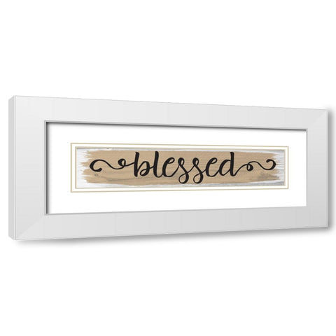 Curly Cue Signs 1 White Modern Wood Framed Art Print with Double Matting by Hogan, Melody