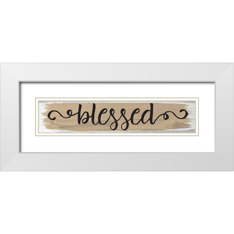 Curly Cue Signs 1 White Modern Wood Framed Art Print with Double Matting by Hogan, Melody