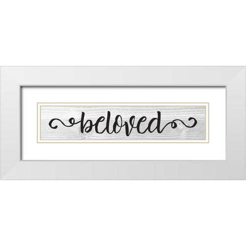 Curly Cue Signs 2 White Modern Wood Framed Art Print with Double Matting by Hogan, Melody