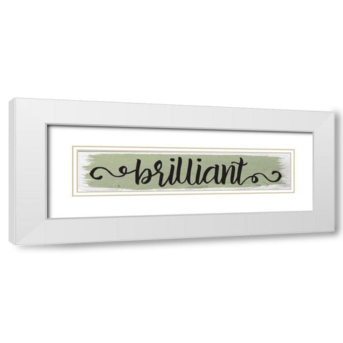 Curly Cue Color Signs 3 White Modern Wood Framed Art Print with Double Matting by Hogan, Melody