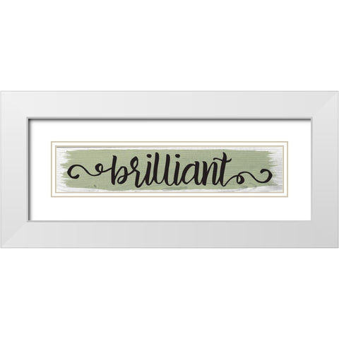 Curly Cue Color Signs 3 White Modern Wood Framed Art Print with Double Matting by Hogan, Melody