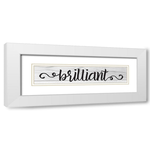 Curly Cue Signs 3 White Modern Wood Framed Art Print with Double Matting by Hogan, Melody