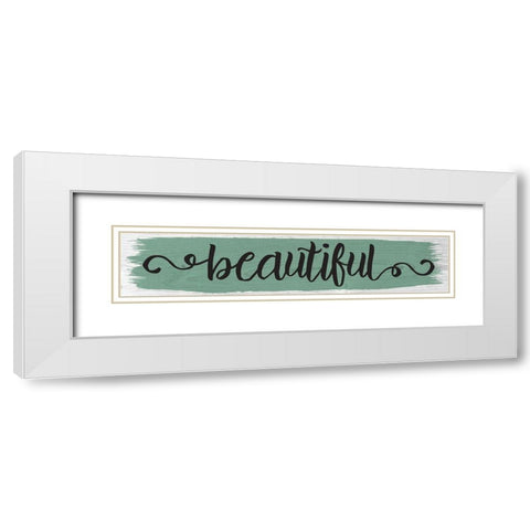 Curly Cue Color Signs 4 White Modern Wood Framed Art Print with Double Matting by Hogan, Melody