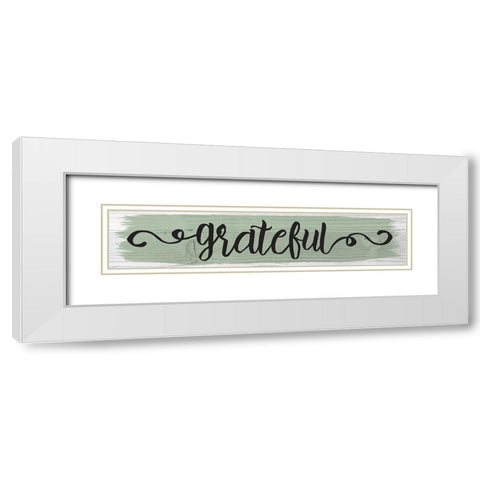 Curly Cue Color Signs 5 White Modern Wood Framed Art Print with Double Matting by Hogan, Melody