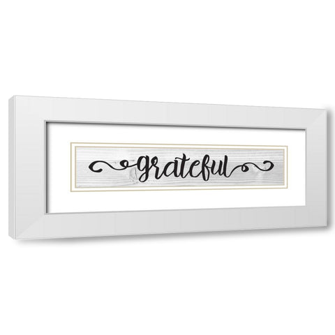 Curly Cue Signs 5 White Modern Wood Framed Art Print with Double Matting by Hogan, Melody