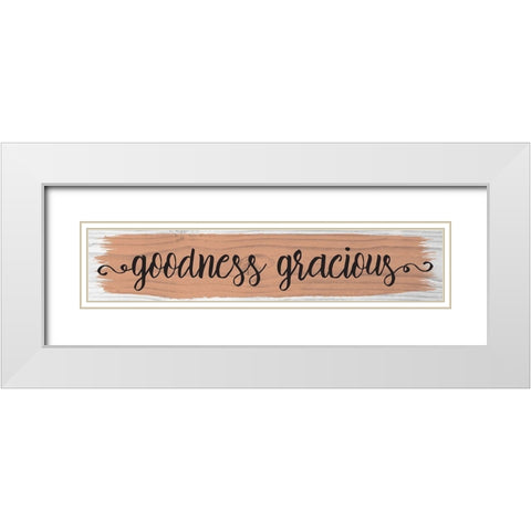 Curly Cue Color Signs 6 White Modern Wood Framed Art Print with Double Matting by Hogan, Melody