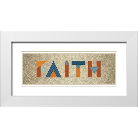 Mod Faith White Modern Wood Framed Art Print with Double Matting by Hogan, Melody