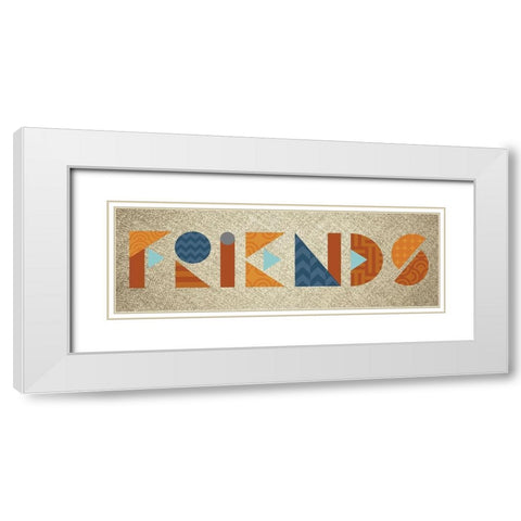 Mod Friends White Modern Wood Framed Art Print with Double Matting by Hogan, Melody