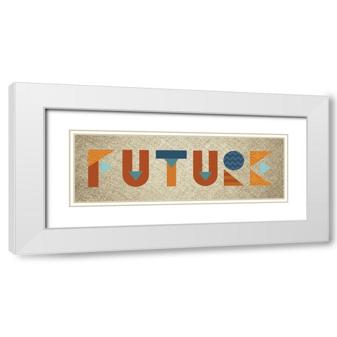Mod Future White Modern Wood Framed Art Print with Double Matting by Hogan, Melody