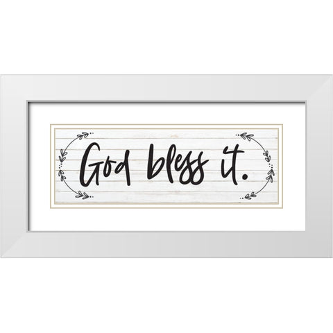 God Bless 3 White Modern Wood Framed Art Print with Double Matting by Hogan, Melody