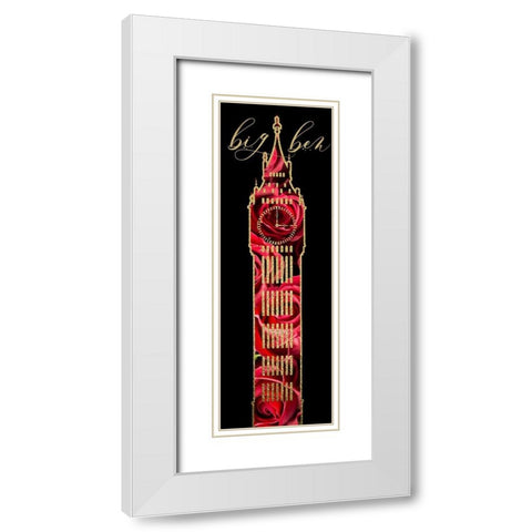 London Glam 1 White Modern Wood Framed Art Print with Double Matting by Hogan, Melody