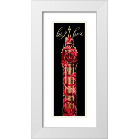 London Glam 1 White Modern Wood Framed Art Print with Double Matting by Hogan, Melody