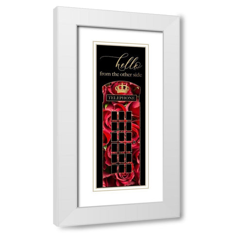 London Glam 6 White Modern Wood Framed Art Print with Double Matting by Hogan, Melody