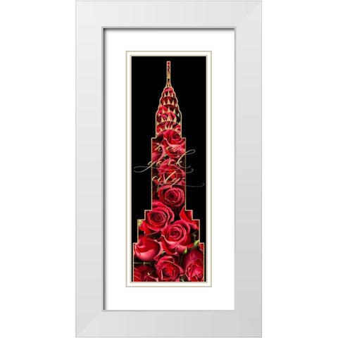 NYC Glam 1 White Modern Wood Framed Art Print with Double Matting by Hogan, Melody