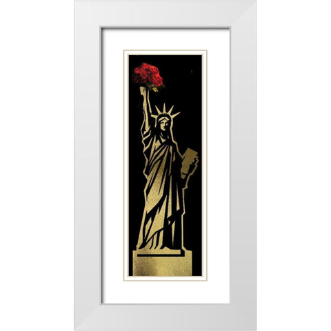 NYC Glam 6 White Modern Wood Framed Art Print with Double Matting by Hogan, Melody