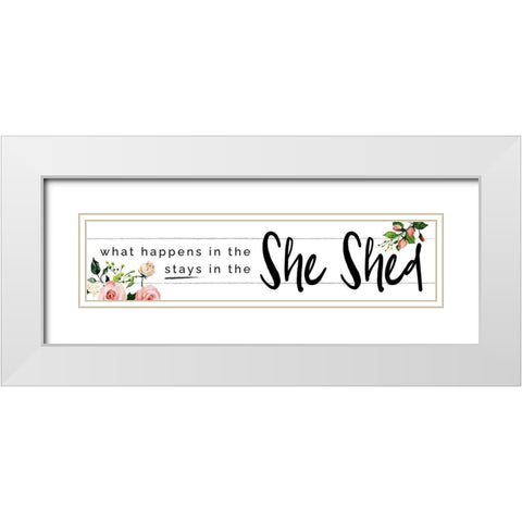 She Shet 3 White Modern Wood Framed Art Print with Double Matting by Hogan, Melody