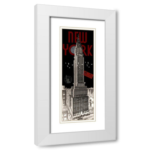 NYC Chrysler Building Inverse White Modern Wood Framed Art Print with Double Matting by Hogan, Melody